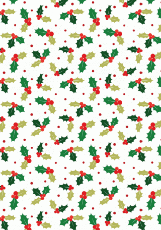 Christmas Scrapbook Paper - Holly