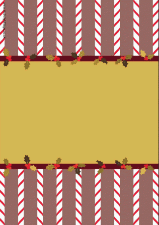 Christmas Scrapbook Paper - Candy Cane Border