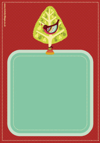 Christmas Scrapbook Paper - Partridge in a Pear Tree