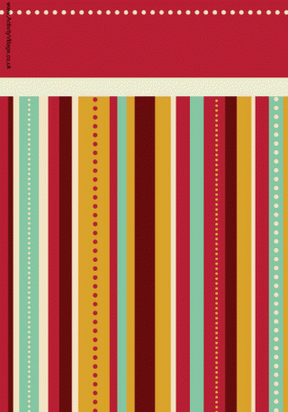 Christmas Scrapbook Paper - Bordered Stripe