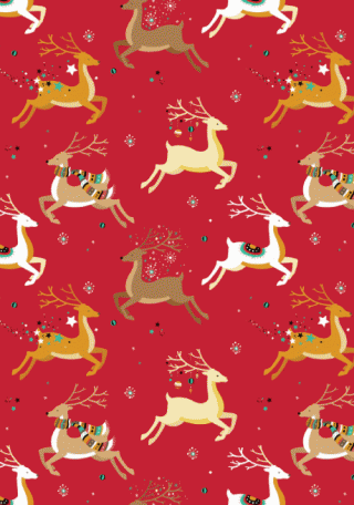 Christmas Scrapbook Paper - Reindeer Design