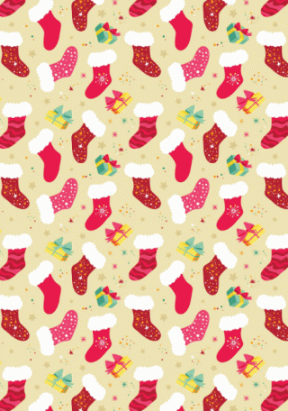 Christmas Scrapbook Paper - Stockings