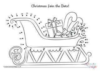 Christmas Sleigh Dot To Dot 1