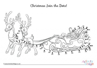 Christmas Sleigh Dot To Dot 2