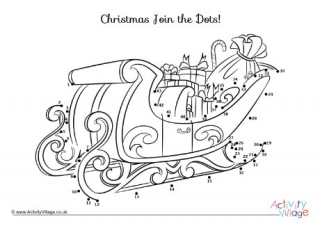Christmas Sleigh Dot To Dot 3