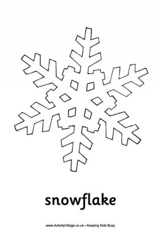 Snowflake Colouring Page