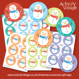 Christmas Snowman Gift Tags