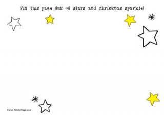 Christmas Stars Doodle Page