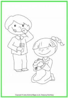 Christmas Stocking Colouring Pages