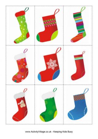 Christmas Stocking Matching Game