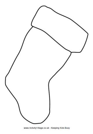 Large Christmas Stocking Template