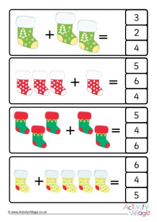 Christmas Stockings Addition Peg Cards