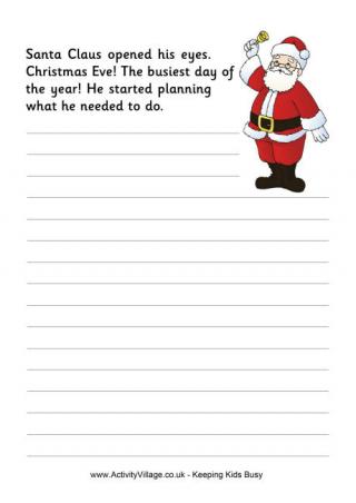 Christmas Story Starter - Santa Claus