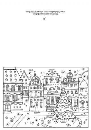 Christmas Street Colouring Card