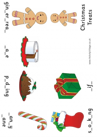 Christmas Treats Fill In The Blanks Booklet