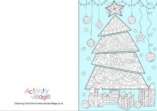 Christmas Tree Colour Pop Colouring Card