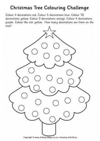 Christmas Tree Colouring Challenge 2