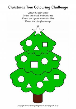 Christmas Tree Colouring Challenge