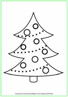 Christmas Tree Colouring Pages