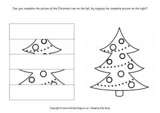 Complete the Christmas Tree Puzzle
