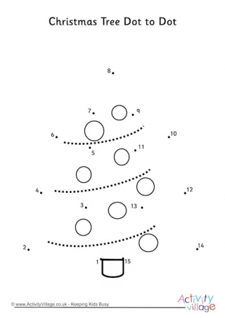 Christmas Tree Dot To Dot