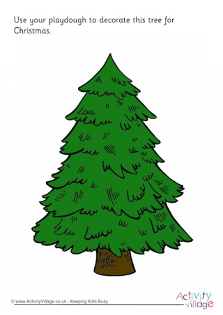 Christmas Tree Playdough Mat