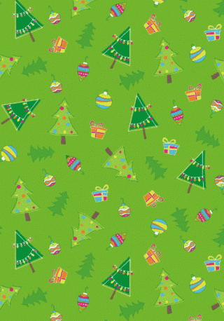 Christmas Tree Scrapbook Paper - Green