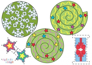 Christmas Tree Spiral Printable Craft