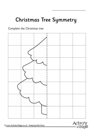 Christmas Tree Symmetry Worksheet