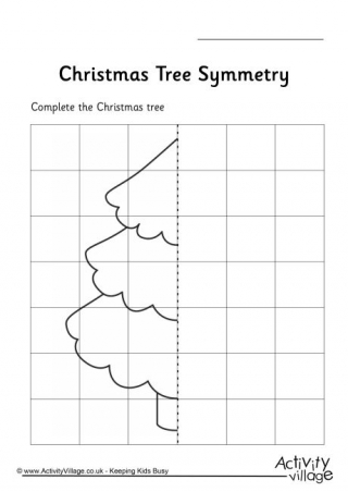 Christmas Symmetry Worksheets