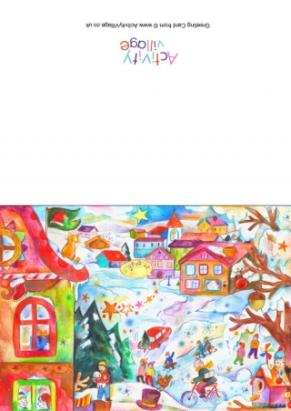 Christmas Village Card