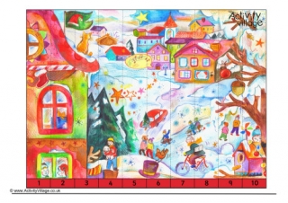 Christmas Village Counting Jigsaw