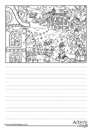 Christmas Village Story Paper