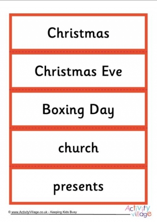 Christmas Word Cards