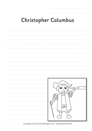 Christopher Columbus Writing Page