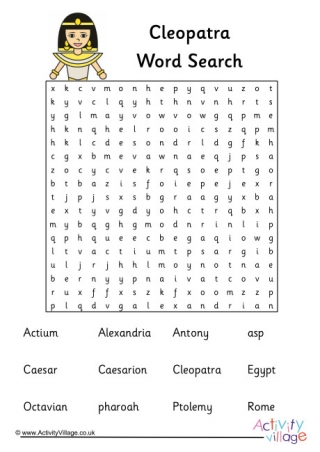 Cleopatra Word Search