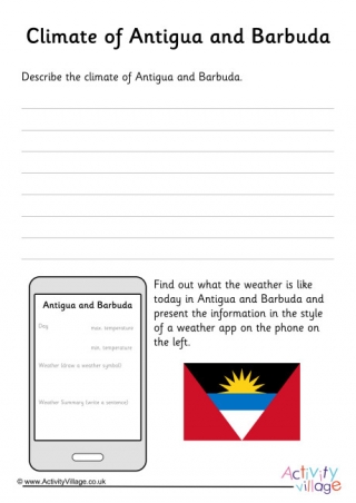 Climate of Antigua and Barbuda Worksheet