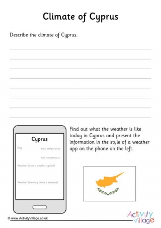 Climate Of Cyprus Worksheet