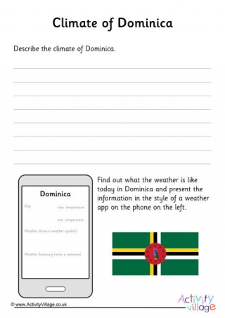 Climate Of Dominica Worksheet