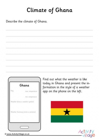 Climate Of Ghana Worksheet