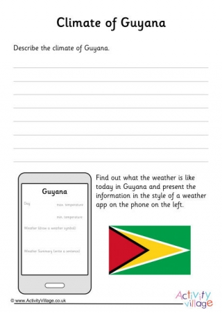 Climate Of Guyana Worksheet