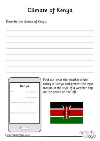 Climate Of Kenya Worksheet