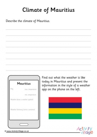 Climate Of Mauritius Worksheet