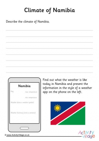 Climate Of Namibia Worksheet