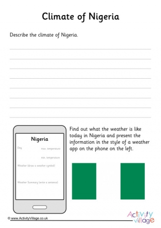 Climate Of Nigeria Worksheet