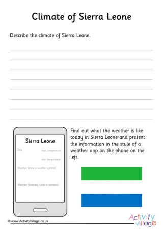 Climate Of Sierra Leone Worksheet