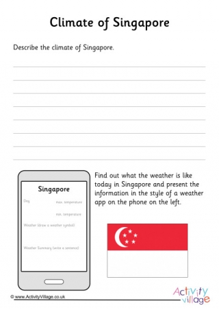 Climate Of Singapore Worksheet