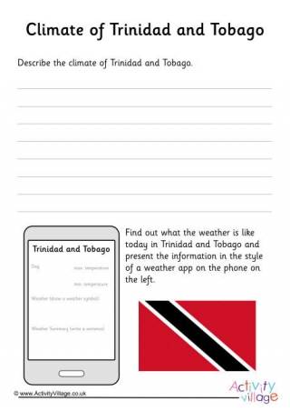 Climate Of Trinidad And Tobago Worksheet