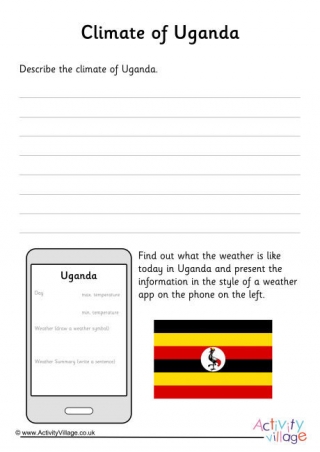 Climate Of Uganda Worksheet