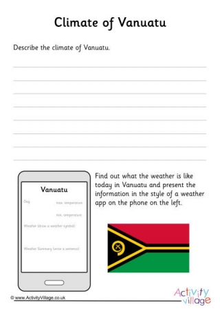 Climate Of Vanuatu Worksheet